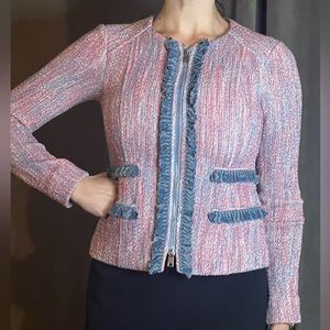 Nanette Lepore multicolored jacket with denim accents - size 10